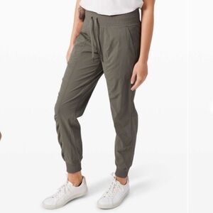 Lululemon Dance Studio Joggers Size 6 Olive Green Excellent Condition